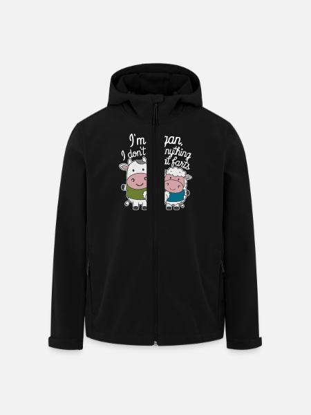 Ich bin Veganer, ich esse nichts, was furzt - Recycelte Männer Softshell-Jacke von Stanley/Stella - Schwarz