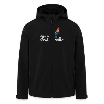 Stolzer Hahn Enthusiast Mit Erfahrung - Recycelte Männer Softshell-Jacke von Stanley/Stella - Schwarz - Vorne - AI Model Male 185 light (185cm)