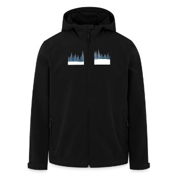 Winter-Skiabenteuer Aventure de ski d’hiver - Veste softshell homme en polyester recyclé Stanley/Stella - noir - Devant - AI Model Male 185 light (185cm)