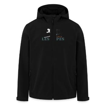 Les Alpes Ski Französisch Les Alpes Ski French - Men’s Recycled Softshell Jacket by Stanley/Stella - black - Front - AI Model Male 185 light (185cm)