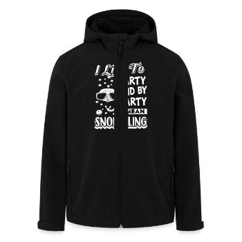 I Like To Party I Mean Snorkeling - Men’s Recycled Softshell Jacket by Stanley/Stella - black - Front - AI Model Male 185 light (185cm)