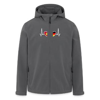 Vietnam Deutschland Herzschlag Flagge Vietnamese - Recycelte Männer Softshell-Jacke von Stanley/Stella - Anthrazit - Vorne - AI Model Male 185 light (185cm)