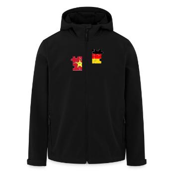 Vietnam Germany Flag German Vietnamese - Men’s Recycled Softshell Jacket by Stanley/Stella - black - Front - AI Model Male 185 light (185cm)
