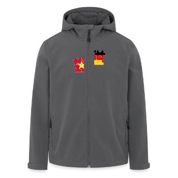 Vietnam Deutschland Flagge Deutsch Vietnamese - Recycelte Männer Softshell-Jacke von Stanley/Stella - Anthrazit - Vorne - AI Model Male 185 light (185cm)