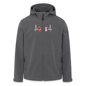 Vietnam Frankreich Herzschlag Flagge Vietnamese - Recycelte Männer Softshell-Jacke von Stanley/Stella - Anthrazit - Vorne - AI Model Male 185 light (185cm)