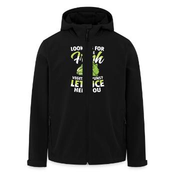Looking For Some Fresh Vegetable Puns Lettuce - Recycelte Männer Softshell-Jacke von Stanley/Stella - Schwarz - Vorne - AI Model Male 185 light (185cm)