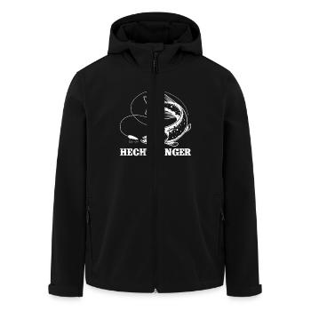HECHT FÄNGER Lustiges Hecht Angeln Hobby Angler - Recycelte Männer Softshell-Jacke von Stanley/Stella - Schwarz - Vorne - AI Model Male 185 light (185cm)