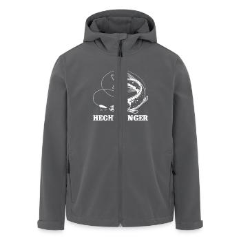 HECHT FÄNGER Lustiges Hecht Angeln Hobby Angler - Recycelte Männer Softshell-Jacke von Stanley/Stella - Anthrazit - Vorne - AI Model Male 185 light (185cm)