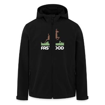 Quick Food Deer Nature Forest Animal - Men’s Recycled Softshell Jacket by Stanley/Stella - black - Front - AI Model Male 185 light (185cm)