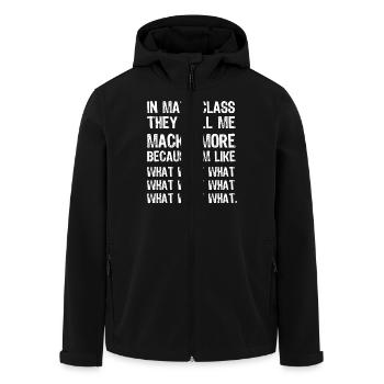 In math class they call me macklemore funny shirt - Men’s Recycled Softshell Jacket by Stanley/Stella - black - Front - AI Model Male 185 light (185cm)