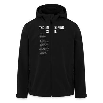 thoughts during school - Men’s Recycled Softshell Jacket by Stanley/Stella - black - Front - AI Model Male 185 light (185cm)