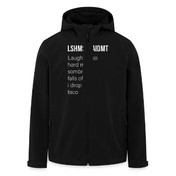 lshmsfoaidmt rire chemise drôle - Veste softshell homme en polyester recyclé Stanley/Stella - noir - Devant - AI Model Male 185 light (185cm)
