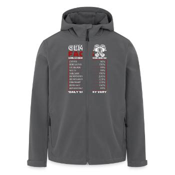 Gemini Facts Horoscope Zodiac - Men’s Recycled Softshell Jacket by Stanley/Stella - black - Front - AI Model Male 185 light (185cm)
