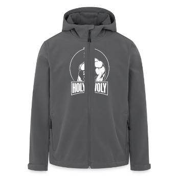 Powerlifting Bodybuilder Holy Swoly Gym Gift - Men’s Recycled Softshell Jacket by Stanley/Stella - black - Front - AI Model Male 185 light (185cm)