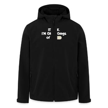 It's Ok, I'm On 500mgs Of Fukitol Humorous - Men’s Recycled Softshell Jacket by Stanley/Stella - black - Front - AI Model Male 185 light (185cm)