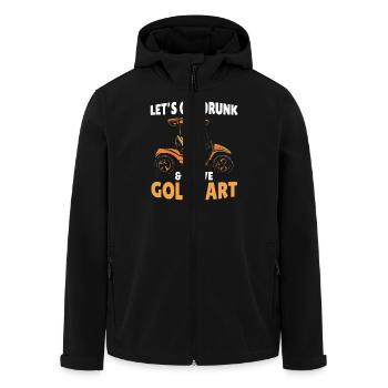 Soyons ivres et amusons-nous à conduire en voiturette de golf - Veste softshell homme en polyester recyclé Stanley/Stella - noir - Devant - AI Model Male 185 light (185cm)
