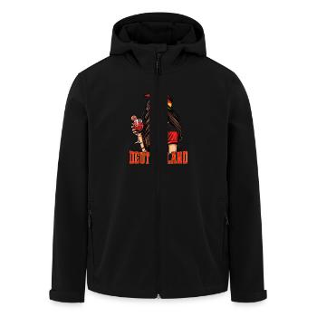 Deutschland Girl Sommer Cocktail - Recycelte Männer Softshell-Jacke von Stanley/Stella - Schwarz - Vorne - AI Model Male 185 light (185cm)
