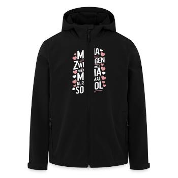 Zwillingsmama Zwillings Mutter Mama von Zwillingen - Recycelte Männer Softshell-Jacke von Stanley/Stella - Schwarz - Vorne - AI Model Male 185 light (185cm)