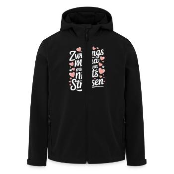 Zwillingsmama Mama von Zwillingen Zwillings Mutter - Recycelte Männer Softshell-Jacke von Stanley/Stella - Schwarz - Vorne - AI Model Male 185 light (185cm)