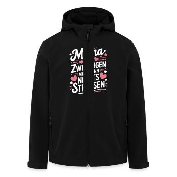 Zwillingsmama Mama von Zwillingen Zwillings Mutter - Recycelte Männer Softshell-Jacke von Stanley/Stella - Schwarz - Vorne - AI Model Male 185 light (185cm)