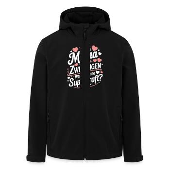 Zwillingsmama Zwillings Mutter, Mama von Zwillinge - Recycelte Männer Softshell-Jacke von Stanley/Stella - Schwarz - Vorne - AI Model Male 185 light (185cm)