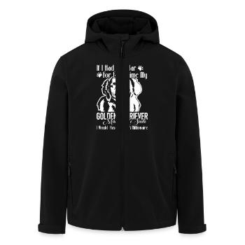 Golden Retriever Dog Lovers - Men’s Recycled Softshell Jacket by Stanley/Stella - black - Front - AI Model Male 185 light (185cm)