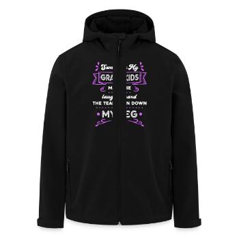 Grandma My Grandkids Make Me Laugh - Men’s Recycled Softshell Jacket by Stanley/Stella - black - Front - AI Model Male 185 light (185cm)