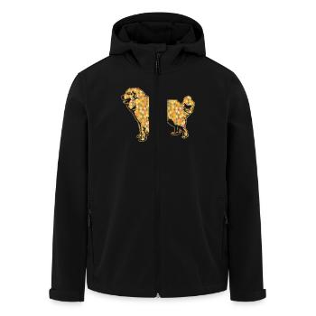 Great Pyrenees Geometric - Men’s Recycled Softshell Jacket by Stanley/Stella - black - Front - AI Model Male 185 light (185cm)