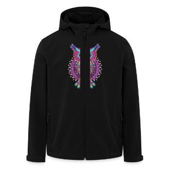 Streetart Eule für eine Street Art Fans Künstler - Recycelte Männer Softshell-Jacke von Stanley/Stella - Schwarz - Vorne - AI Model Male 185 light (185cm)