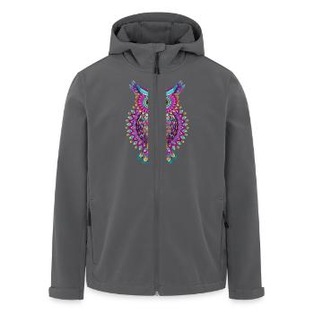 Streetart Eule für eine Street Art Fans Künstler - Recycelte Männer Softshell-Jacke von Stanley/Stella - Anthrazit - Vorne - AI Model Male 185 light (185cm)
