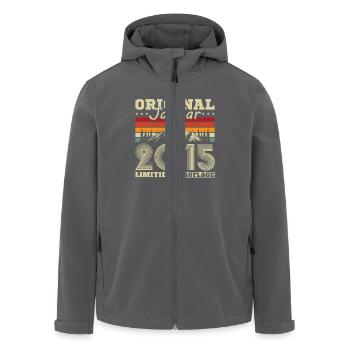 10 Jahre Geboren Im Januar 2015 Mädchen Junge - Recycelte Männer Softshell-Jacke von Stanley/Stella - Anthrazit - Vorne - AI Model Male 185 light (185cm)