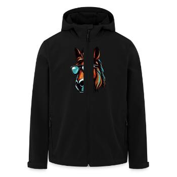 Portrait Tête De Cheval Cool - Veste softshell homme en polyester recyclé Stanley/Stella - noir - Devant - AI Model Male 185 light (185cm)