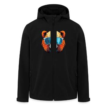 tête d’ours polaire ours polaire cool - Veste softshell homme en polyester recyclé Stanley/Stella - noir - Devant - AI Model Male 185 light (185cm)
