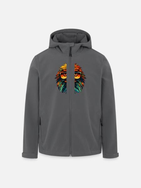 Eagle Head Portrait Cool - Men’s Recycled Softshell Jacket by Stanley/Stella - black