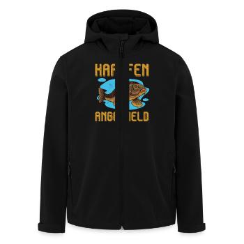 KARPFEN ANGELHELD Lustiges Angeln Hobby Karpfen - Recycelte Männer Softshell-Jacke von Stanley/Stella - Schwarz - Vorne - AI Model Male 185 light (185cm)