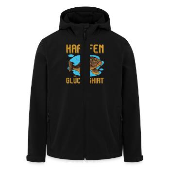 KARPFEN GLÜCKSSHIRT Angler Geburtstags Angeln - Recycelte Männer Softshell-Jacke von Stanley/Stella - Schwarz - Vorne - AI Model Male 185 light (185cm)