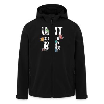 Warte, Ich Sehe Ein Bug Entdecker Abenteuer - Recycelte Männer Softshell-Jacke von Stanley/Stella - Schwarz - Vorne - AI Model Male 185 light (185cm)