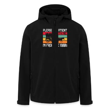 Bitte Hab Geduld Mit Mir Ich Bin Aus Den 1900er - Recycelte Männer Softshell-Jacke von Stanley/Stella - Schwarz - Vorne - AI Model Male 185 light (185cm)