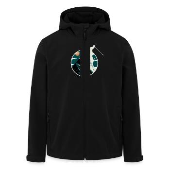 Ski de montagne Aventure Graphique Ski de montagne - Veste softshell homme en polyester recyclé Stanley/Stella - noir - Devant - AI Model Male 185 light (185cm)