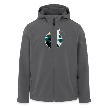 Ski de montagne Aventure Graphique Ski de montagne - Veste softshell homme en polyester recyclé Stanley/Stella - charbon - Devant - AI Model Male 185 light (185cm)