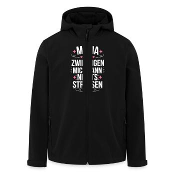 Zwillingsmama Mama von Zwillingen Zwillings Mutter - Recycelte Männer Softshell-Jacke von Stanley/Stella - Schwarz - Vorne - AI Model Male 185 light (185cm)