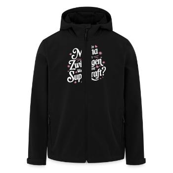 Zwillingsmama Zwillings Mutter, Mama von Zwillinge - Recycelte Männer Softshell-Jacke von Stanley/Stella - Schwarz - Vorne - AI Model Male 185 light (185cm)