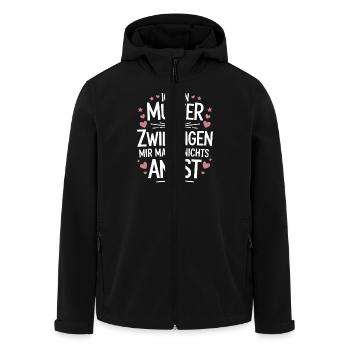 Zwillingsmama Zwillings Mutter Mama von Zwillingen - Recycelte Männer Softshell-Jacke von Stanley/Stella - Schwarz - Vorne - AI Model Male 185 light (185cm)