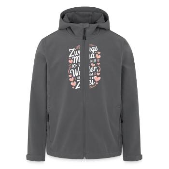 ZWILLINGSMAMA: ICH WOLLTE NUR EIN WUNDER, UND BEKA - Recycelte Männer Softshell-Jacke von Stanley/Stella - Anthrazit - Vorne - AI Model Male 185 light (185cm)