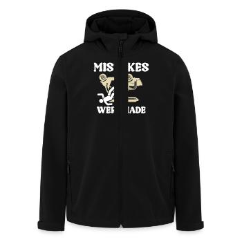 Mistakes were made Humorous car accident - Men’s Recycled Softshell Jacket by Stanley/Stella - black - Front - AI Model Male 185 light (185cm)