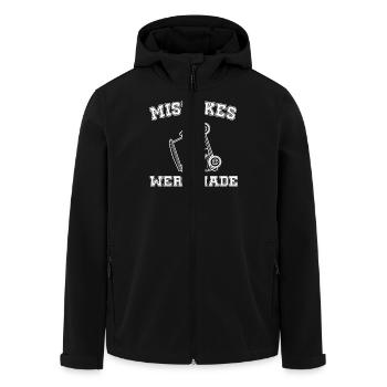 Mistakes Were Made Spaß Auto Humorgrafik - Recycelte Männer Softshell-Jacke von Stanley/Stella - Schwarz - Vorne - AI Model Male 185 light (185cm)