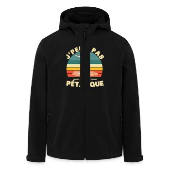 I Can't I Pétanque Humor Geschenk - Recycelte Männer Softshell-Jacke von Stanley/Stella - Schwarz - Vorne - AI Model Male 185 light (185cm)