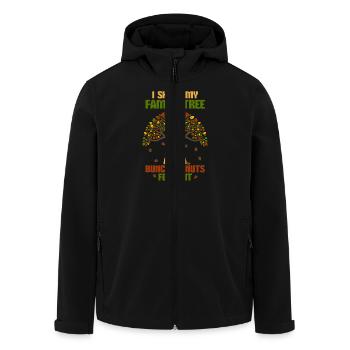 J’ai secoué mon arbre généalogique et un tas de noix est tombé - Veste softshell homme en polyester recyclé Stanley/Stella - noir - Devant - AI Model Male 185 light (185cm)
