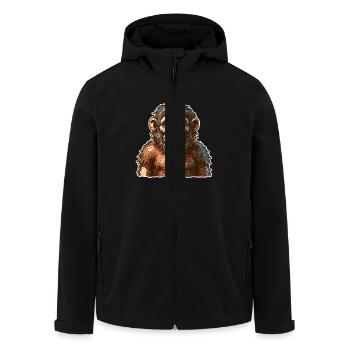Neandertal - Veste softshell homme en polyester recyclé Stanley/Stella - noir - Devant - AI Model Male 185 light (185cm)