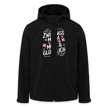 Zwillingsmama Zwillings Mutter, Mama von Zwillinge - Recycelte Männer Softshell-Jacke von Stanley/Stella - Schwarz - Vorne - AI Model Male 185 light (185cm)